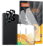Samsung A33 apsauginiai stiklai 2vnt ekranui + 2 vnt kamerai