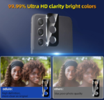 Samsung A33 apsauginiai stiklai 2vnt ekranui + 2 vnt kamerai - Image 4