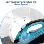 Belaidis elektrinis garinis lygintuvas su keraminiu padu, 2400w - Image 5