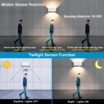 20 W LED sieninis šviestuvas su judesio davikliu - Image 3