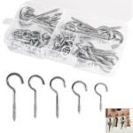 115 vnt. sraigtiniai kabliukai 5 dydžiai