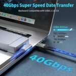 USB4 240 W įkrovimo laidas USB C–USB C 1,5M - Image 2