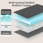 Viskoelastinis čiužinio užtiesalas 90x190 cm - Image 5