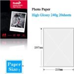 Itin blizgus fotopopierius DIN A4, 240 g/m², 100 lapų - Image 2