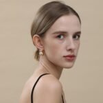 Moteriški auskarai 36 mm, paauksuoti - Image 3