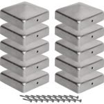 10 vnt. stulpų dangteliai 7x7 cm su varžtais