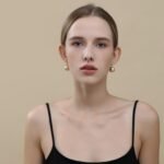 Moteriški auskarai 36 mm, paauksuoti - Image 2