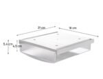 2 vnt. 1,7 l talpos stalčiai po stalu 21x18x5,4 cm - Image 2
