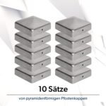 10 vnt. stulpų dangteliai 7x7 cm su varžtais - Image 5