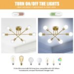 Lubinis šviestuvas 6 lempučių E27/26, be lempučių - Image 4