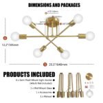 Lubinis šviestuvas 6 lempučių E27/26, be lempučių - Image 3