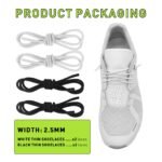 2 poros elastingų plonų batraiščių 2,5 mm 40 cm - Image 2