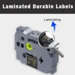 TZ 213 TZe 213 mėlynos spalvos ant baltos laminuota etikečių juosta 6 mm 1/4" - Image 3