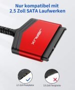 JSAUX USB 3.0 į SATA III Adapteris 2.5 colio Kietajam Diskui/SSD - Image 2