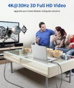 DisplayPort į HDMI kabelis 4K 1M 4K@30Hz, 2K@60Hz, 1080P@120Hz Vienkryptis - Image 5