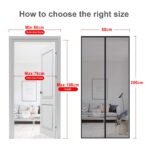 Magnetinis durų tinklelis 80x200cm - Image 3