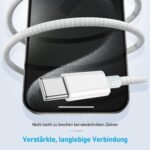 USB C–C įkrovimo laidas 2 vnt. 2 m - Image 5