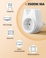 Belaidžiai lizdai su nuotolinio valdymo pultu 16A, 3500W - Image 2