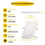 „Greenclick“ 5 vnt. – 9 W LED panelės, 720 lm 4000 k - Image 2