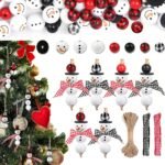 80 dekoratyvinių kalėdinių medinių karoliukų 20 mm