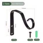 YOKIVE 2 vnt. sieniniai laikikliai su tvirtinimo varžtais - Image 2