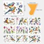 9 puslapiai langų lipdukai su paukščiais - Image 3