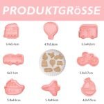 8 dalių vaikiškų sausainių formelės - Image 3