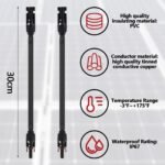 Saulės kabelio prailginimai 6 mm², 2 vnt., 30 cm - Image 2