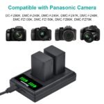 DMW-BMB9 dvigubas akumuliatorių įkroviklis, skirtas „Panasonic Lumix“ fotoaparatams – LED indikatorius - Image 5