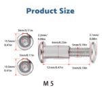 8vnt M5x12 mm baldų jungiamieji varžtai - Image 2