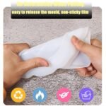 3D velykinio zuikučio silikoninės žvakių formos, 2 vnt. - Image 4