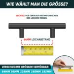 BAILROP 64MM juodos spintelių rankenos 15 vnt. - Image 2