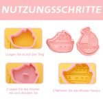 8 dalių vaikiškų sausainių formelės - Image 2