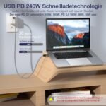 USB C - USB Ckabelis 240 W 20 Gbps (0,5 m) - Image 3