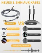 3,5 mm „Aux“ laidas „HiFi Stereo“ su mikrofono palaikymu – 1,2 m - Image 2