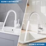 „Auralum“ vonios maišytuvas su 60 cm žarna, 360° pasukamas - Image 4