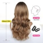 OUFEI ilgas garbanotas sintetinis perukas - Image 4