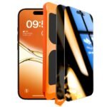 TOCOL iPhone 16, 16 Pro privacy apsauginis grūdintas stiklas 67x145 mm