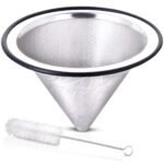 Nerūdijančio plieno kavos filtras suderinamas su „Chemex“, „Hario“, „Bodum“ - Image 5