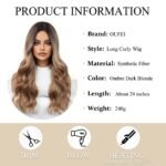 OUFEI ilgas garbanotas sintetinis perukas - Image 2