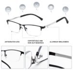 Akiniai skaitymui +2,50 iš aliuminio, apsaugantys nuo mėlynos šviesos - Image 5