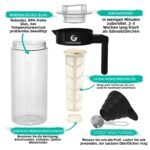 1,4 l šaltos kavos, arbatos stiklinis indas su filtru - Image 4