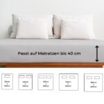 Paklodė su guma 200x200 šviesiai pilka - Image 4