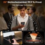 TOCOL iPhone 16, 16 Pro privacy apsauginis grūdintas stiklas 67x145 mm - Image 2