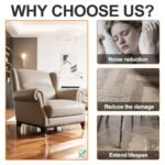 RUSIDO 20 vnt. kėdžių kojų apsaugos 36-44x65-68 - Image 2