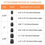 RCHYFEED kėdžių kojų apsaugos 24 vnt. 16-19 mm - Image 2