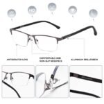 Akiniai skaitymui +3.0 iš aliuminio, apsaugantys nuo mėlynos šviesos - Image 5