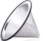 Nerūdijančio plieno kavos filtras suderinamas su „Chemex“, „Hario“, „Bodum“