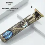 Vintage įkraunamas galvos, barzdos plaukų kirptuvas - Image 5