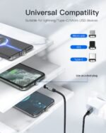 Kuulaa magnetinis įkrovimo laidas 2 m, trys viename - Image 3